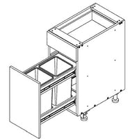 Base 18 W X 34-1\2 H X 24 D - Standard Series by Open Air Cabinets (Trash Pull-Out 2 Bins)