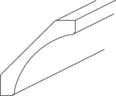 Shaker Cove Moulding 3-3/4 H X 3-1/4 D X 96 L - Teton Stain by Legend