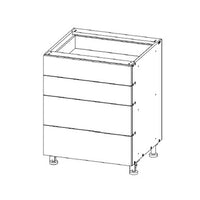 Drawer Base 12 W X 34-1/2 H X 24 D - Standard  Series by Open Air Cabinets (4 Drawer)