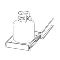 Pull Out 17-1\2 W X 3-1\2 H X 22-3\4 D - Standard Series by Open Air Cabinets (20# Propane Tank)