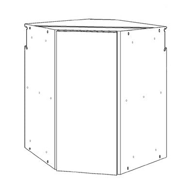 Wall Corner Cabinet 24 W X 36 H X 14 D - Standard Series by Open Air Cabinets