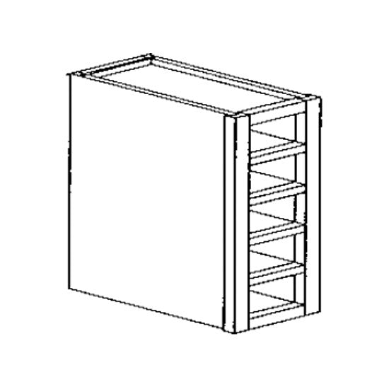 Wine Cube Wall Cabinet 6 W X 36 H X 12 D (6 shelves) - Rustic Denali Stain by Legend