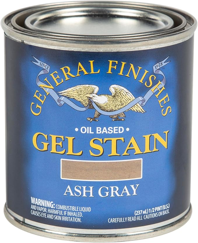 General Finishes Gel Stain, Ash Gray, Half Pints