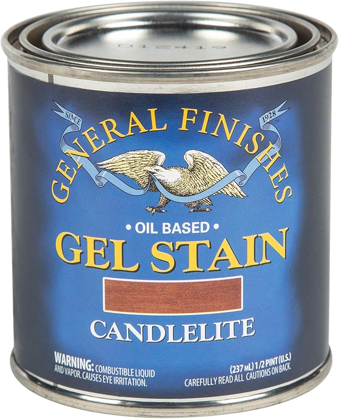 General Finishes Gel Stain, Candlelight, Half Pints