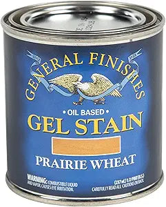 General Finishes Gel Stain, Prairie Wheat, Half Pints