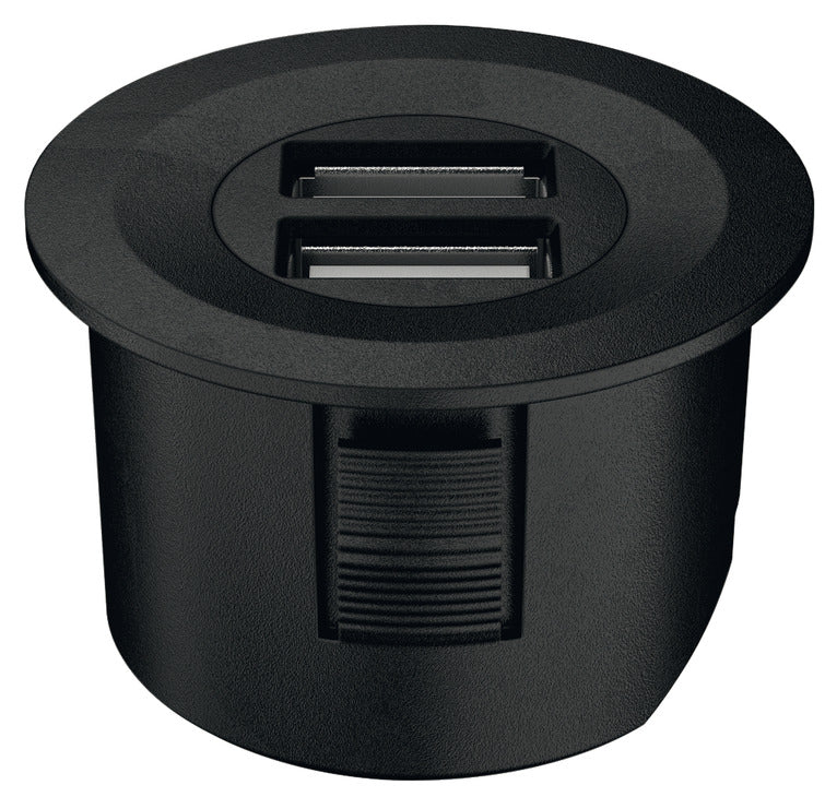 USB Converter, Loox ESC 2001 Modular, Round for 12 V system, Matt Black