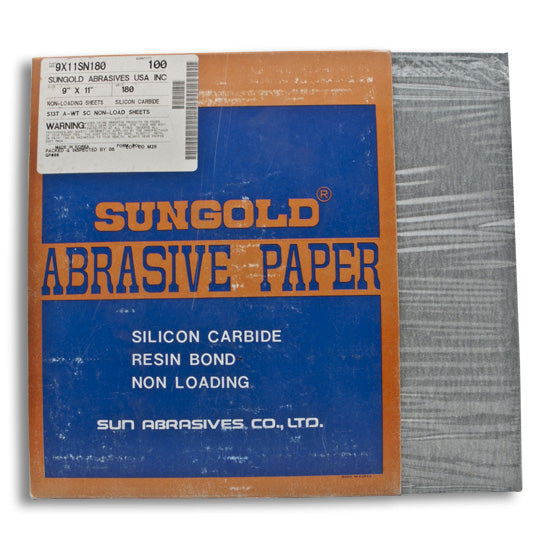 Sungold Abrasive Sheet 9" x 11" C-Weight Aluminum Oxide Sleeves, 100 Grit
