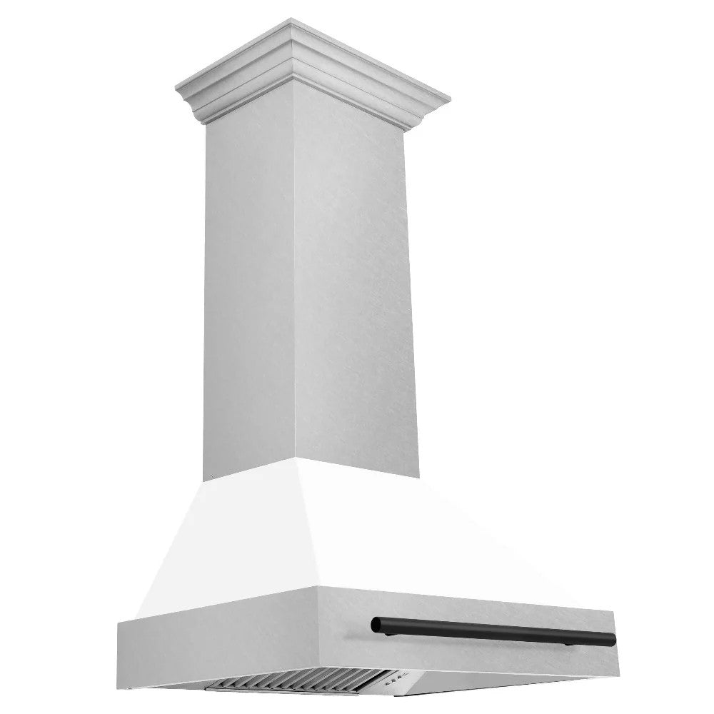 ZLine Autograph 8654SNZ Matte White Shell w/ Matte Black Handle 30 W X 23-3/4 D - by ZLine