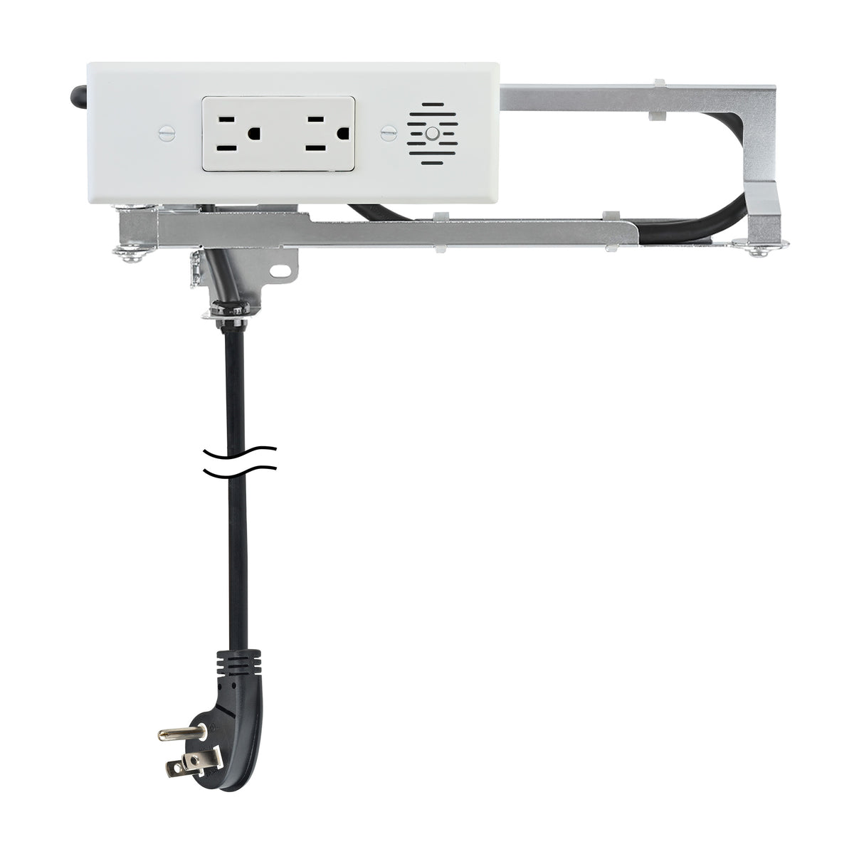 Docking Drawer Blade In-Drawer Outlet, Integrated Safety Shutoff, (2) 15 Amp AC, White