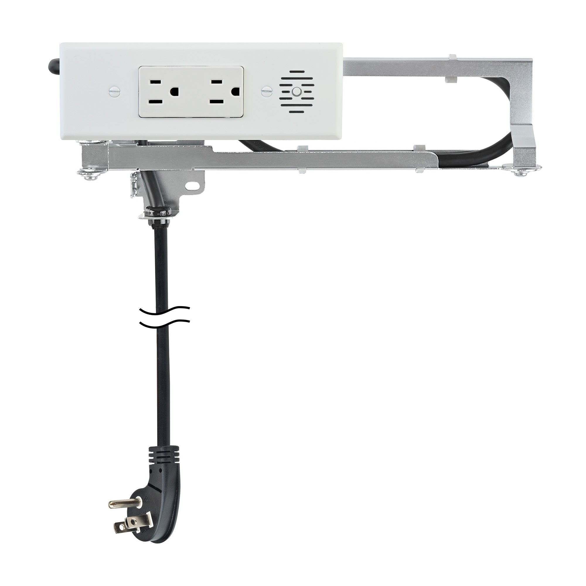 Docking Drawer Blade In-Drawer Outlet, Integrated Safety Shutoff, (2) 15 Amp Ac, White