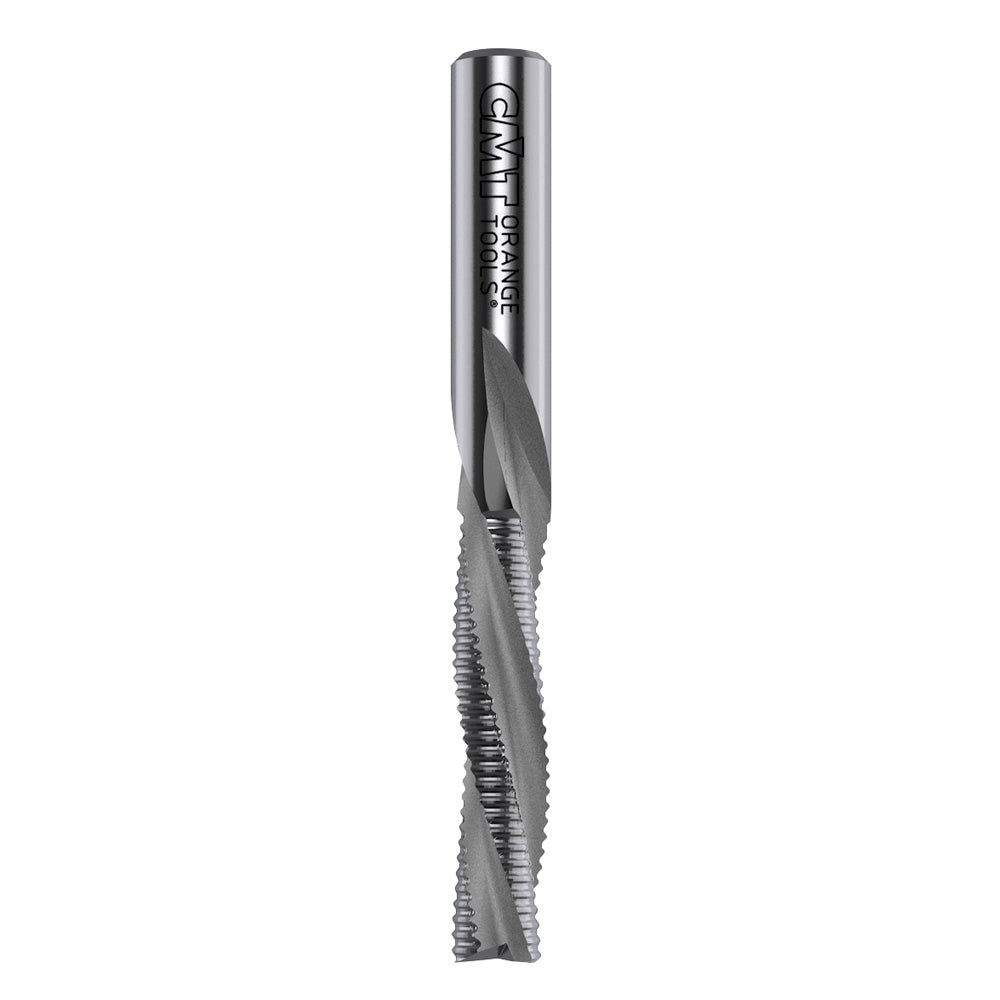 Solid Carbide Downcut Spiral Bit & Chipbreaker 1/2" Shank 1-1/2" Cutting Length