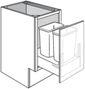 ADA w\ Trash pullout w\ door mount kit & full height door 18 W X 32-1\2 H X 24 D - Dover by JSI