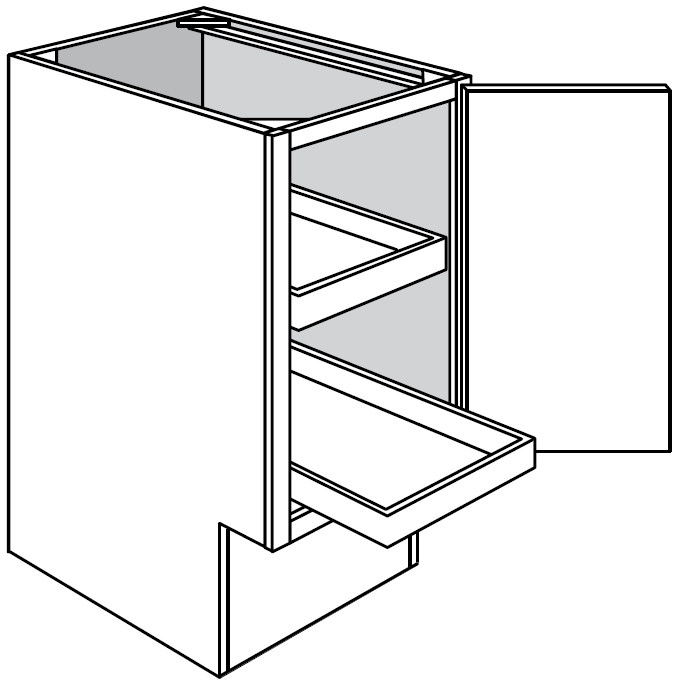 ADA Base w\ Soft-Close RollOut & Full Height Door 18 W X 32-1\2 H X 24 D - Dover by JSI