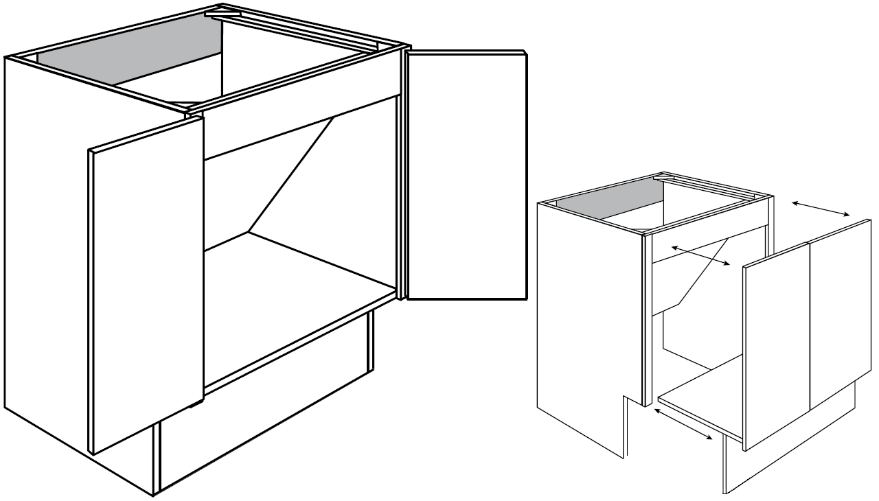 ADA Sink Base w\ removeable front 30 W X 32-1\2 H X 24 D - Dover by JSI