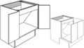 ADA Vanity Sink Base w\ removalbe front 33 W X 32-1\2 H X 21 D - Dover by JSI
