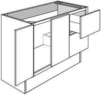 Vanity Drawer Right Sink Base Cabinet 42 W X 34-1\2 H X 21 D - Rainier Stain by Legend