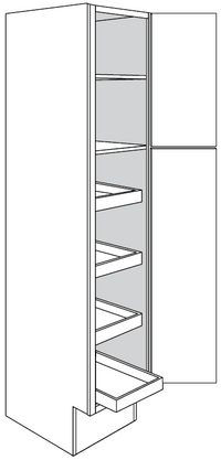 ADA Pantry Cabinet w\ soft-close rollout tray 18 W X 84 H X 24 D - Dover by JSI