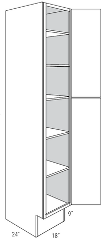 ADA Pantry Cabinet 18 W X 96 H X 24 D - Dover by JSI