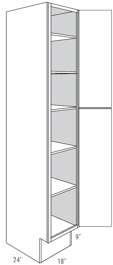 ADA Pantry Cabinet 18 W X 96 H X 24 D - Dover by JSI