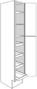 ADA Pantry Cabinet w\ soft-close rollout tray 18 W X 96 H X 24 D - Dover by JSI