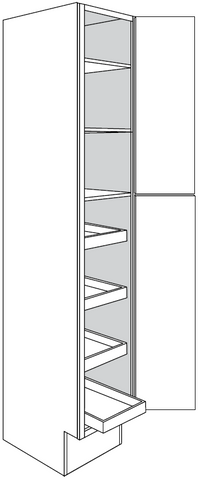ADA Pantry Cabinet w\ soft-close rollout tray 18 W X 96 H X 24 D - Dover by JSI