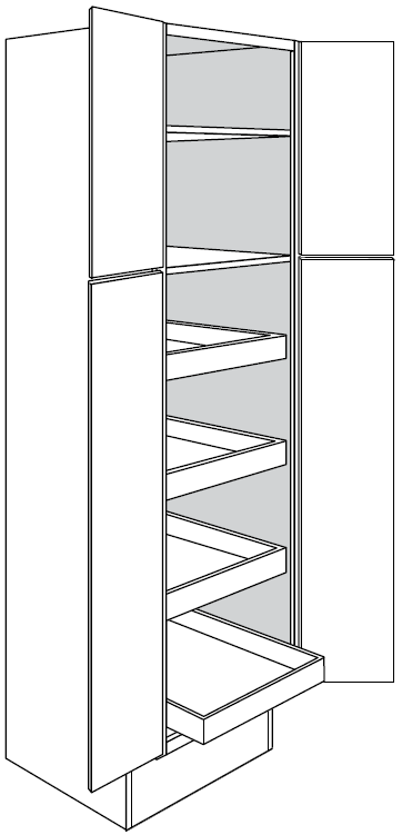 ADA Pantry Cabinet w\ soft-close rollout tray 24 W X 84 H X 24 D - Dover by JSI