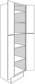 ADA Pantry Cabinet 24 W X 96 H X 24 D - Dover by JSI