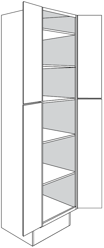ADA Pantry Cabinet 24 W X 96 H X 24 D - Dover by JSI