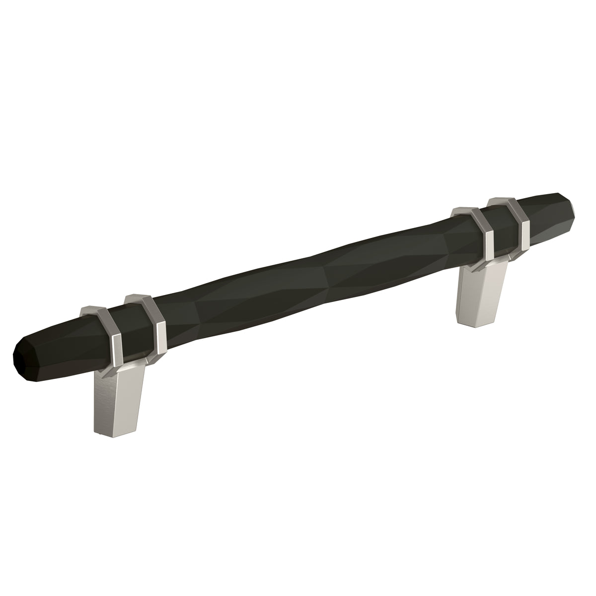 Amerock London Pull Black Bronze/Satin Nickel 5-1/16 in. Center-to-Center