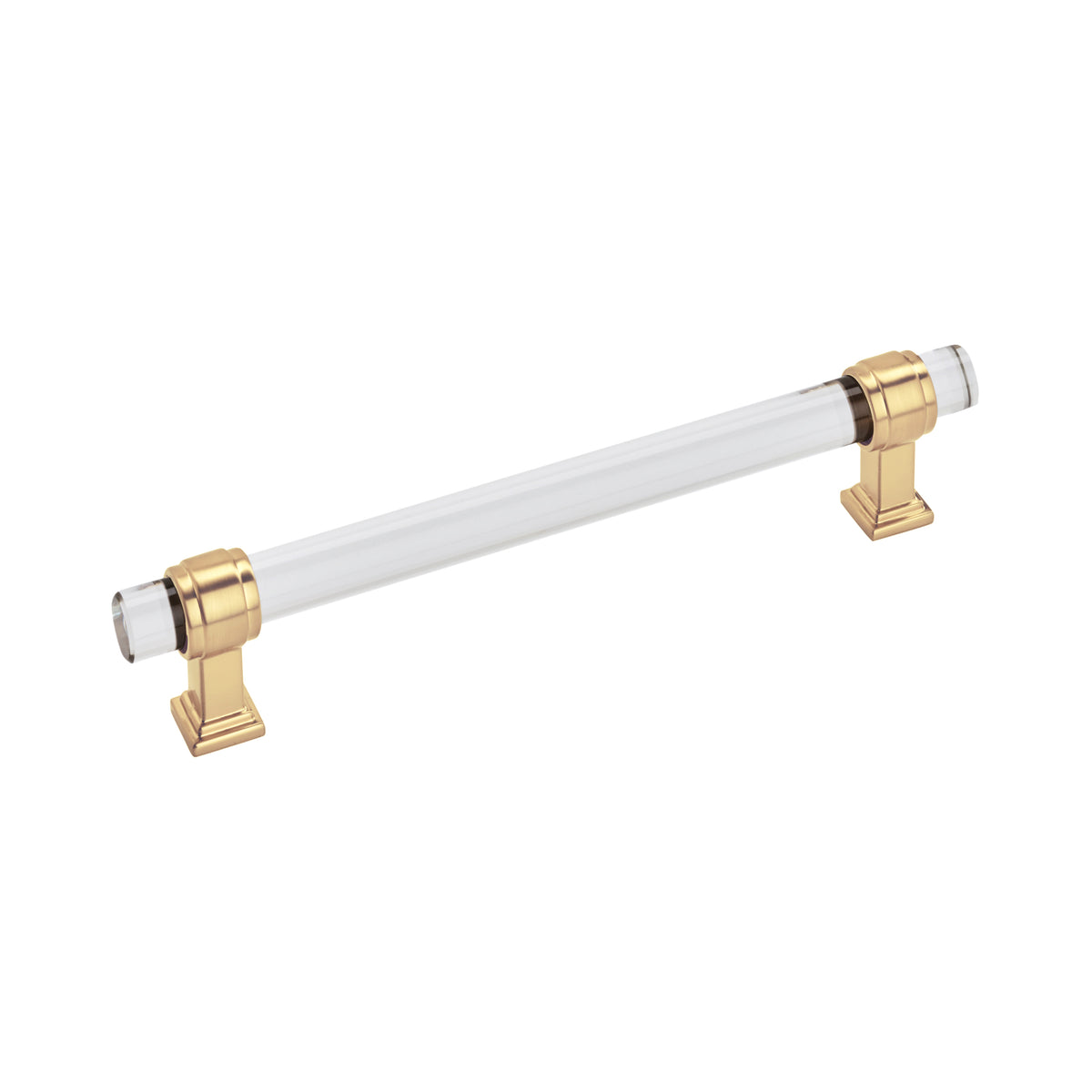 Amerock Glacio Pull Clear/Champagne Bronze 6-5/16 in. Center-to-Center