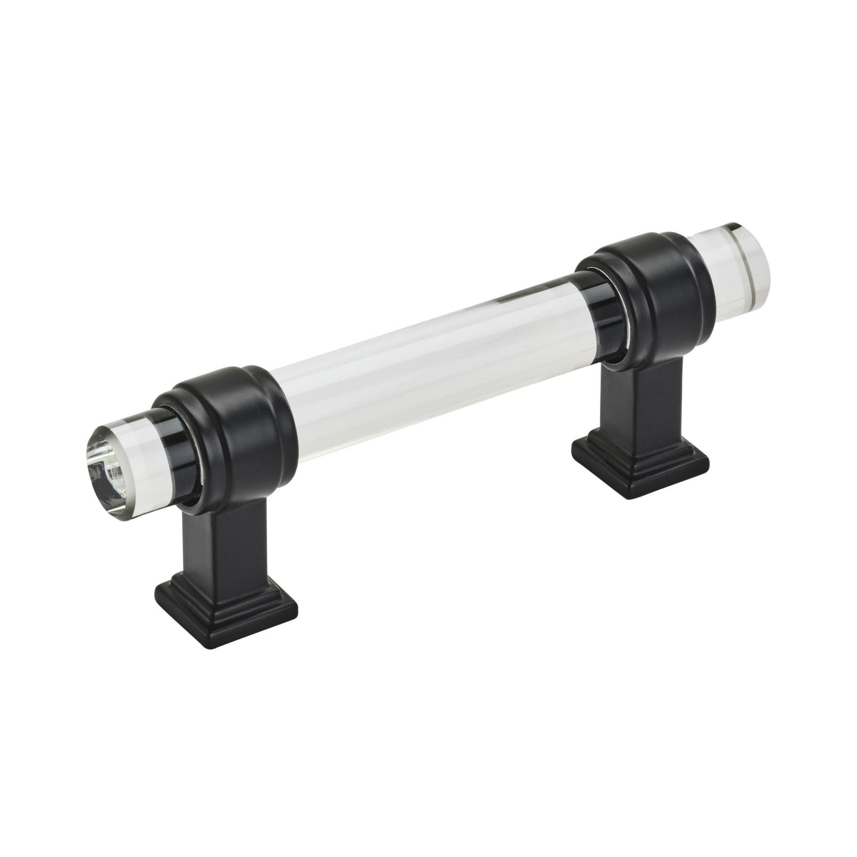 Amerock Glacio Pull Clear/Black Bronze 3 in. Center-to-Center