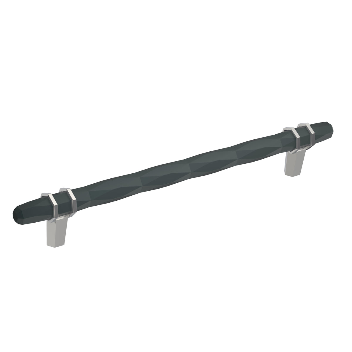 Amerock London Pull Black Bronze/Polished Chrome 8 in. Center-to-Center