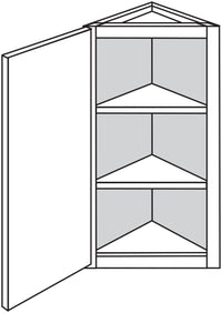Angled Corner Wall Cabinet 12 W X 36 H X 12 D - Teton Rustic Stain by Legend