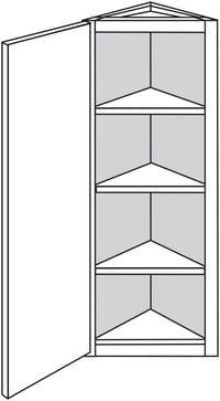 Angled Corner Wall Cabinet 12 W X 39 H X 12 D - Niagara Stain by Legend