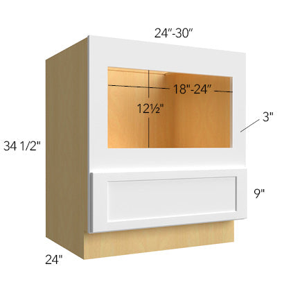 Base Microwave 30 W X 34-1/2 H X 24 D - Galaxy Oak by Fabuwood