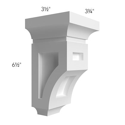 Small Mission Corbel 3-3/4 W X 6-1/2 H X 3-1/2 D - Echo by Fabuwood