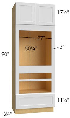 Oven Double Cabinet 33 W X 90 H X 24 D - Echo by Fabuwood