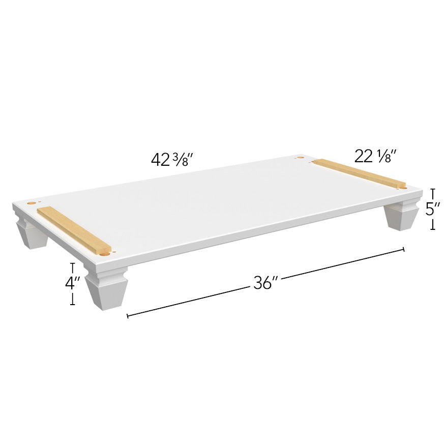 Vanity Platform Shaker w/ Cove Feet 48-3/8 W X 5 H X 22-1/8 D - Echo by Fabuwood