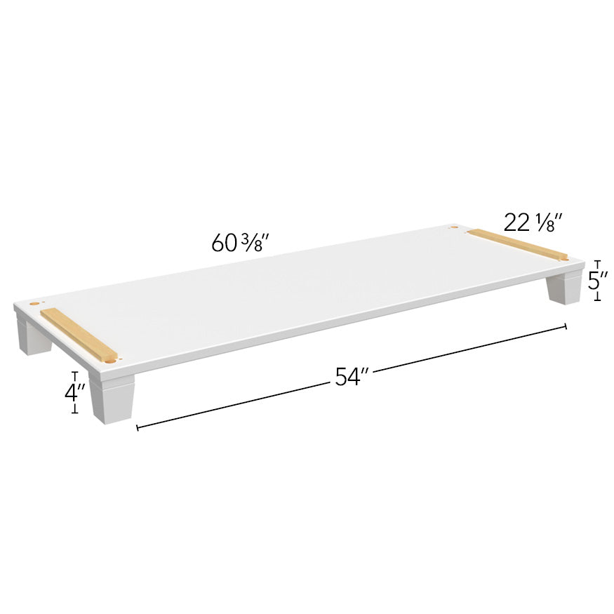 Vanity Platform Shaker w/ Taper Feet 60-3/8 W X 5 H X 22-1/8 D - Luna Oak by Fabuwood
