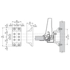 1" Thick Spacer For Interior Drawers, 64 mm Center-to-Center, Multiples of 100