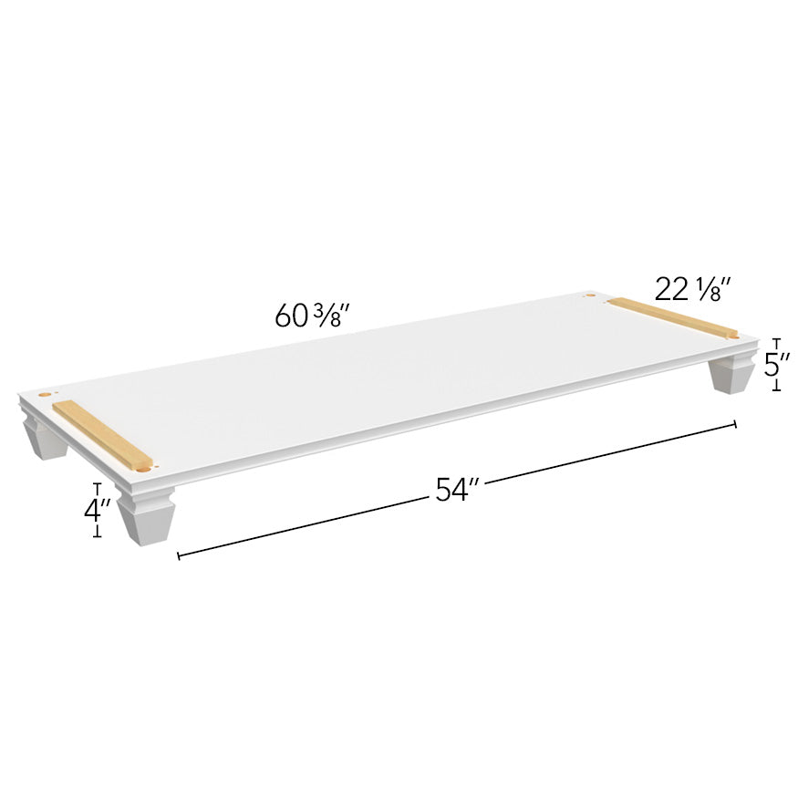 Vanity Platform Vera w/ Cove Feet 60-3/8 W X 5 H X 22-1/8 D - Galaxy by Fabuwood