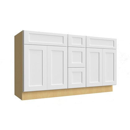 Vanity Sink w/Drawers for double sink 60 W X 34-1/2 H X 21 D - Luna Oak by Fabuwood