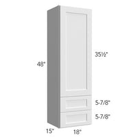 Wall w/2 Drawers 18 W X 60 H X 15 D (flush sides) - Fusion by Fabuwood