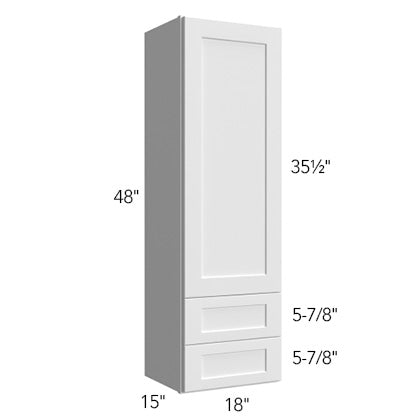Wall w/2 Drawers 18 W X 60 H X 15 D (flush sides) - Fusion by Fabuwood