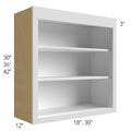 Wall Open Shelf 18 W X 30 H X 12 D - Echo by Fabuwood