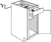 Base w\ Charging Drawer 18 W X 34-1\2 H X 24 D - Upton Recessed by JSI