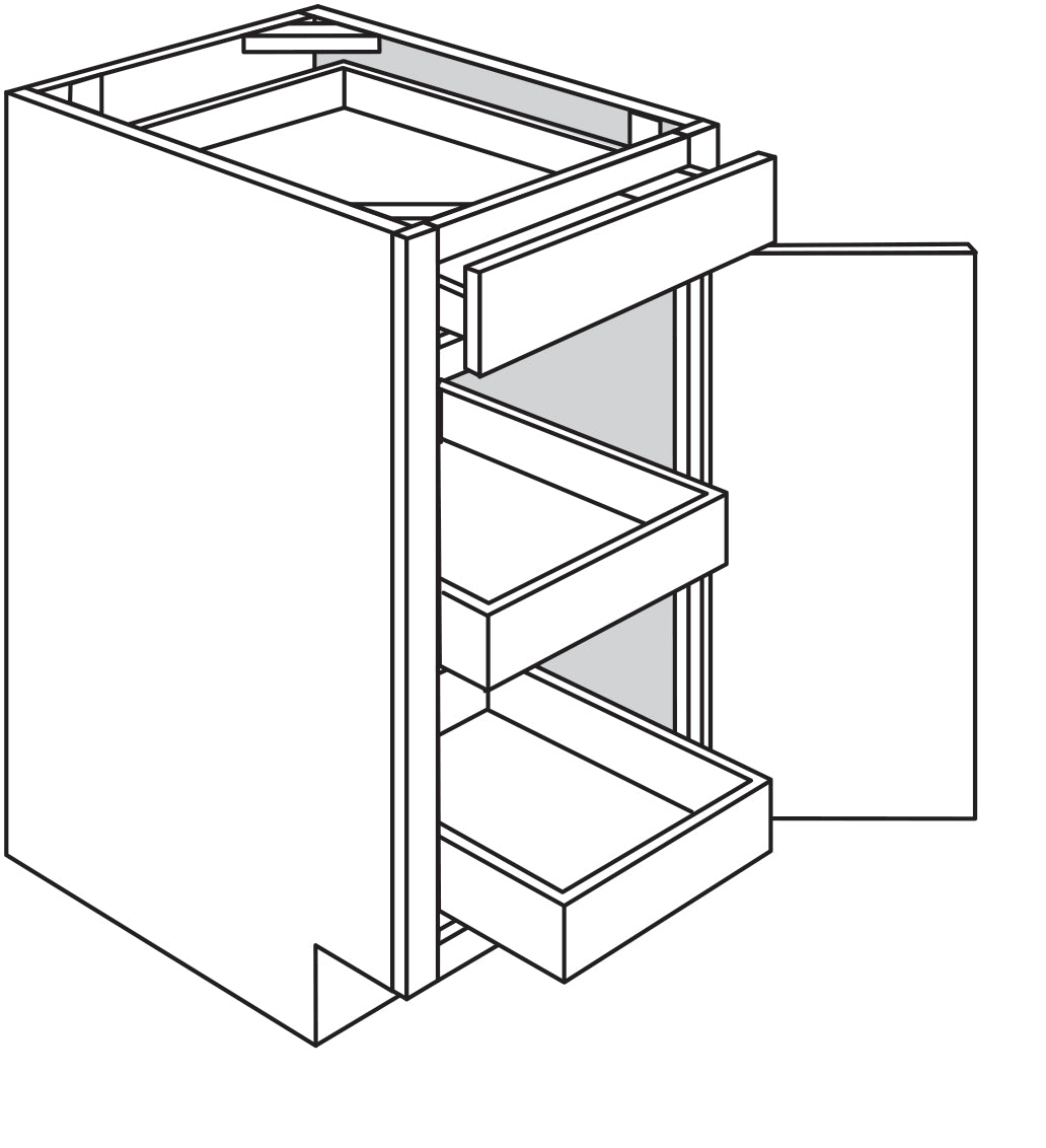 Base w\ soft-close rollout 15 W X 34-1\2 H X 24 D - Upton Slab by JSI