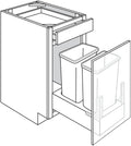 Base w\ Trash pullout & door mount kit 21 W X 34-1\2 H X 24 D - Dover by JSI