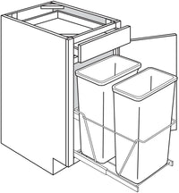 Base w\ Trash pullout 18 W X 34-1\2 H X 24 D - Upton Recessed by JSI