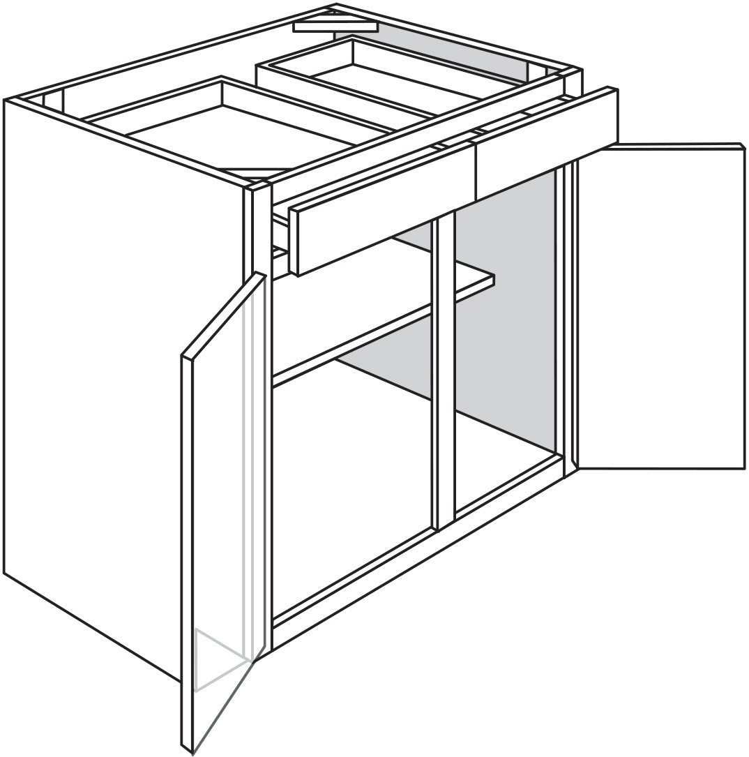 Base Cabinet 39 W X 34-1\2 H X 24 D - Contemporary by TA Cabinetry